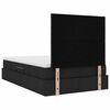 vidaXL Bett mit Stauraum und LED Schwarz 120 x 200 cm Polyester