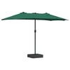 vidaXL Garten-Sonnenschirm Gr&uuml;n 385 x 209 x 244 cm Polyester