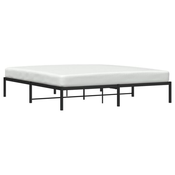 vidaXL Bettgestell Metall Schwarz 180x200 cm