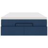 vidaXL Ottoman-Bett mit Matratze Blau 120x200 cm Stoff