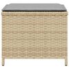 vidaXL Gartenhocker Kissen 4Stk. Beigemischung 41x41x36 cm Poly Rattan