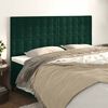 vidaXL Kopfteil Dunkelgr&uuml;n 160x5x118/128 cm Samt