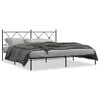 vidaXL Bettgestell mit Kopfteil Metall Schwarz 183x213 cm