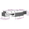 vidaXL 10-tlg. Garten-Lounge-Set mit Kissen Poly Rattan Dunkelgrau