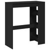 vidaXL Bartisch mit Regal Schwarz 90x40x103,5 cm Holzwerkstoff