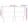 vidaXL Kopfteil mit Ohren Schwarz 203x16x118/128 cm Samt