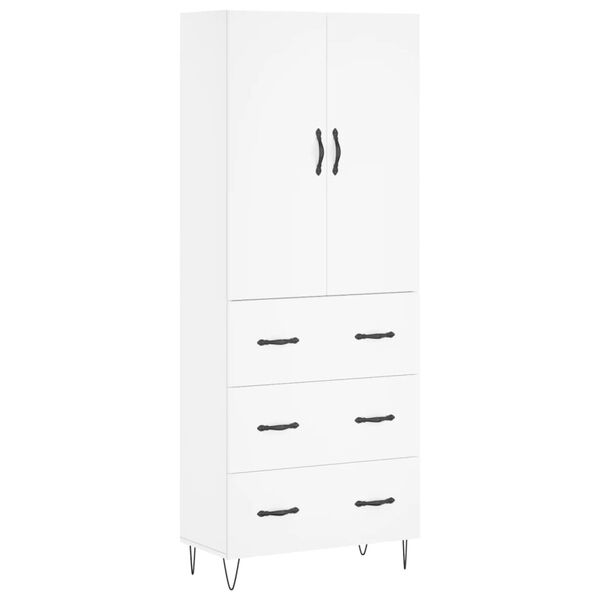vidaXL Highboard Wei&szlig; 69,5x34x180 cm Holzwerkstoff