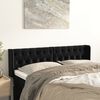 vidaXL Kopfteil mit Ohren Schwarz 163x16x78/88 cm Samt