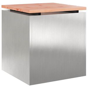 vidaXL Gartenbank Edelstahl 40 x 40 x 43 cm