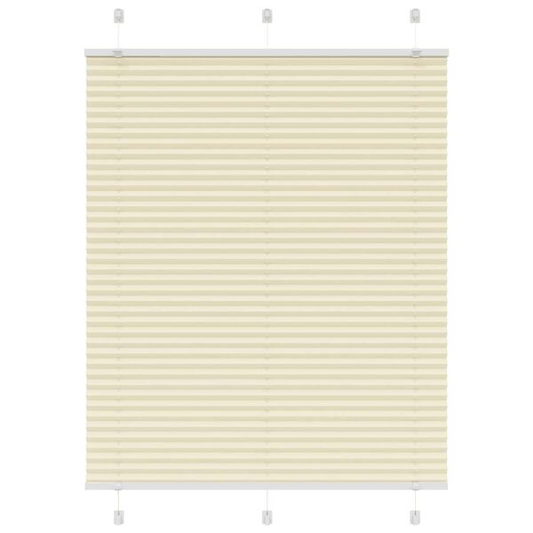 vidaXL Plissee Creme 105x150 cm Stoffbreite 104,4 cm Polyester