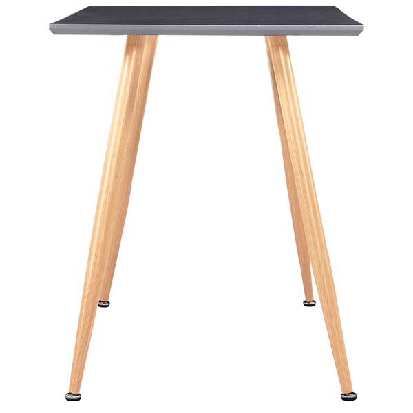 vidaXL Esstisch Grau und Eichefarben 120&times;60&times;74 cm MDF