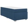 vidaXL Bettrahmen mit Matratze Blau 80 x 200 cm Stoff