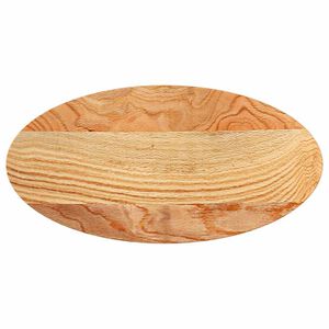 vidaXL Tischplatte Hellbraun 80x40x2 cm Massivholz Eiche Oval