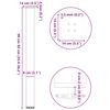vidaXL Bartischbeine 4 Stk. Wei&szlig; 90-92 cm Stahl