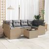 vidaXL Gartensofa-set Beige 55 x 55 x 37 cm Poly-Rattan