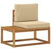 vidaXL Outdoor-Sofagarnitur mit Kissen 3 pcs Natur