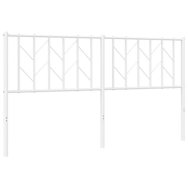 vidaXL Kopfteil Metall Wei&szlig; 160 cm