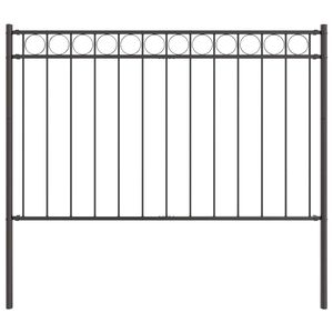 vidaXL Zaunelement ASSEN 170 x 130 cm Stahl Grau