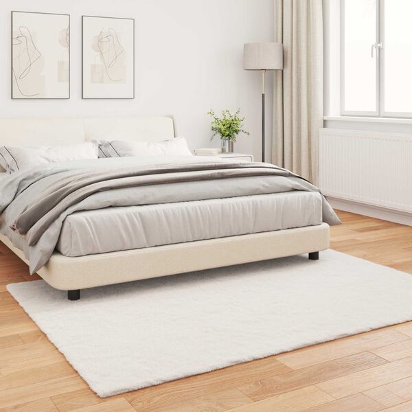 vidaXL Kunstfell Hasen Teppich Olite Creme 120 x 170 cm Polyester