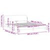 vidaXL Bettgestell "Dover" Dunkelgrau 180x200 cm Samt