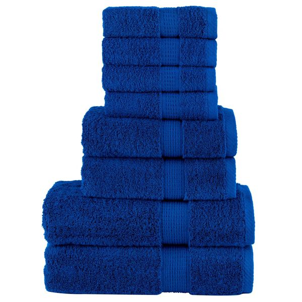 vidaXL 8 tlg. Premium-Handtuch-Set SOLUND Blau 600 g/m&sup2;