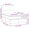 vidaXL Boxspringbett mit Matratze & LED Blau 120x190 cm Stoff