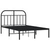 vidaXL Bettgestell mit Kopfteil Metall Schwarz 120x190 cm