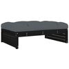 vidaXL 6-tlg. Garten-Lounge-Set mit Kissen Schwarz Massivholz