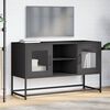 vidaXL TV-Schrank Schwarz 100,5x39x60,5 cm Stahl