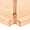 vidaXL Tischplatte 120x50x(2-6) cm Massivholz Unbehandelt Baumkante