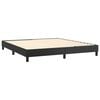 vidaXL Boxspringbett mit Matratze Schwarz 180x200 cm Kunstleder