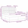 vidaXL Boxspringbett mit Matratze Hellgrau 200 x 180 cm Polyester
