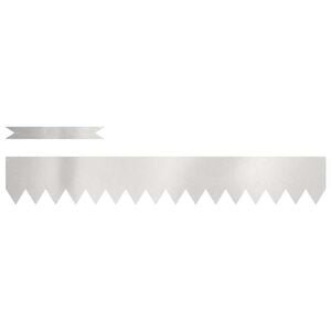 vidaXL Raseneinfassung 10 pcs Silber 100 x 0,05 x 15 cm Edelstahl
