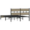 vidaXL Bettgestell ohne Matratze Sonoma-Eiche 150x200 cm Holzwerkstoff