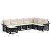 vidaXL Gartensofa-set 8 stk. Schwarz Poly-Rattan