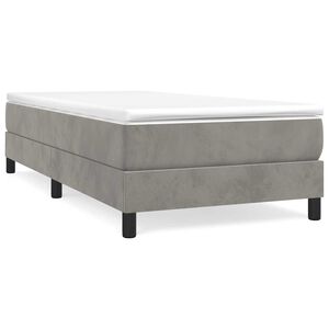 vidaXL Boxspringbettgestell Hellgrau 80x200 cm Samt