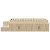 vidaXL Aufbewahrungsbettgestell Sonoma-Eiche 80 cm Holzwerkstoff