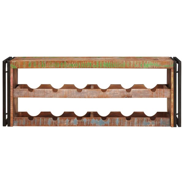 vidaXL Weinregal Braun 100 x 45 x 33 cm Massives Altholz