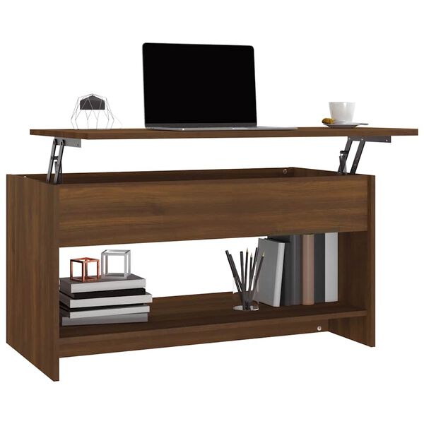 vidaXL Couchtisch Braun Eichen-Optik 102x50x52,5 cm Holzwerkstoff