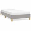 vidaXL Bettgestell ohne Matratze Hellgrau 90x200 cm Stoff