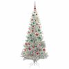 vidaXL Weihnachtsbaum mit 300 LEDs mit St&auml;nder Silber 180 cm PET