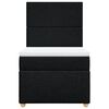 vidaXL Boxspringbett mit Matratze Schwarz 90x200 cm Stoff