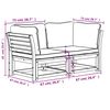 vidaXL Gartensofa mit Kissen 2-Sitzer Massivholz Akazie
