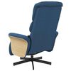vidaXL Massagesessel mit Fu&szlig;teil Blau Stoff