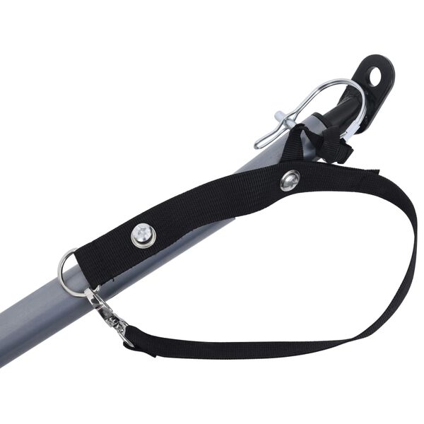 vidaXL Fahrradanhänger Grau und Orange 65 kg