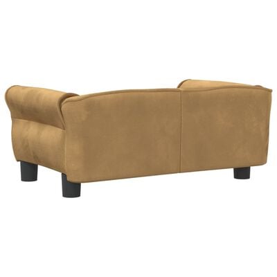 vidaXL Hundebett Braun 70x45x30 cm Samt