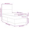 vidaXL LED Boxspringbett Dunkelgrau und Wei&szlig; 90 x 200 cm Cordstoff