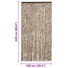 vidaXL Insektenschutz-Vorhang Beige und Braun 100x220 cm Chenille