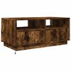 vidaXL Couchtisch mit LED-Leuchten R&auml;uchereiche 90x49x40 cm