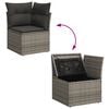 vidaXL 6-tlg. Garten-Sofagarnitur mit Kissen Grau Poly Rattan